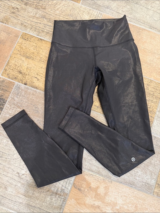 lululemon athletica Pants - Lululemon Wunder Train High Rise Tight 28" Radiate Foil Print Black Size 6